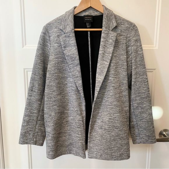 F21 Size Small Women’s Super comfy stretchy grey blazer with pockets - Picture 1 of 10